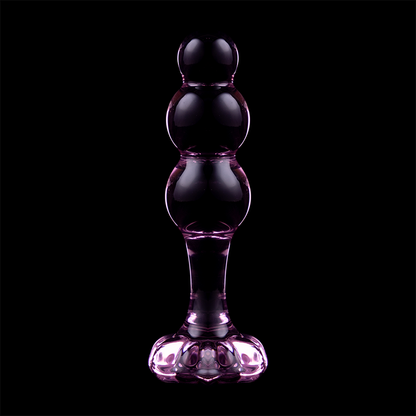 NEBULA SERIES BY IBIZA - MODELL 1 ANALPLUG BOROSILIKATGLAS ROSA 10.5 CM -O- 3 CM
