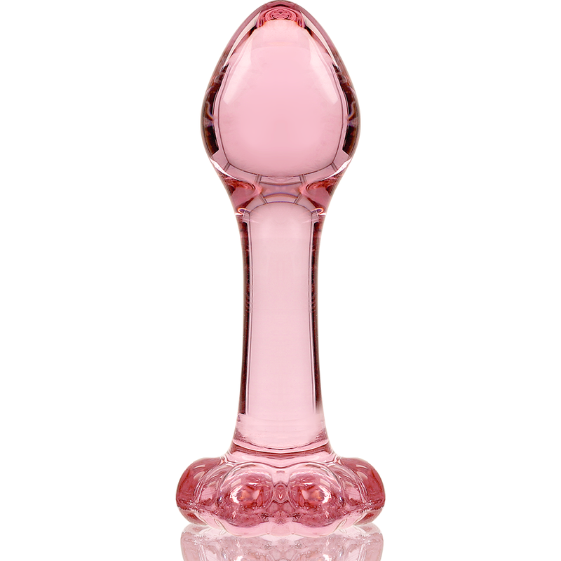 NEBULA SERIES BY IBIZA - MODEL 2 ANAL PLUG BOROSILICATE GLASS PINK 11 CM -Ø- 3.5 CM