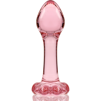 NEBULA SERIES BY IBIZA - MODEL 2 ANAL PLUG BOROSILICATE GLASS PINK 11 CM -Ø- 3.5 CM