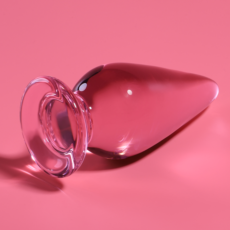 NEBULA SERIES BY IBIZA - MODEL 4 AN*L PLUG BOROSILICATE GLASS PINK 11 CM -Ø- 5 CM