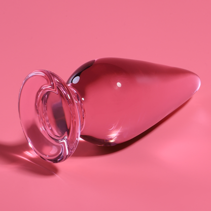 NEBULA SERIES BY IBIZA - MODEL 4 AN*L PLUG BOROSILICATE GLASS PINK 11 CM -Ø- 5 CM