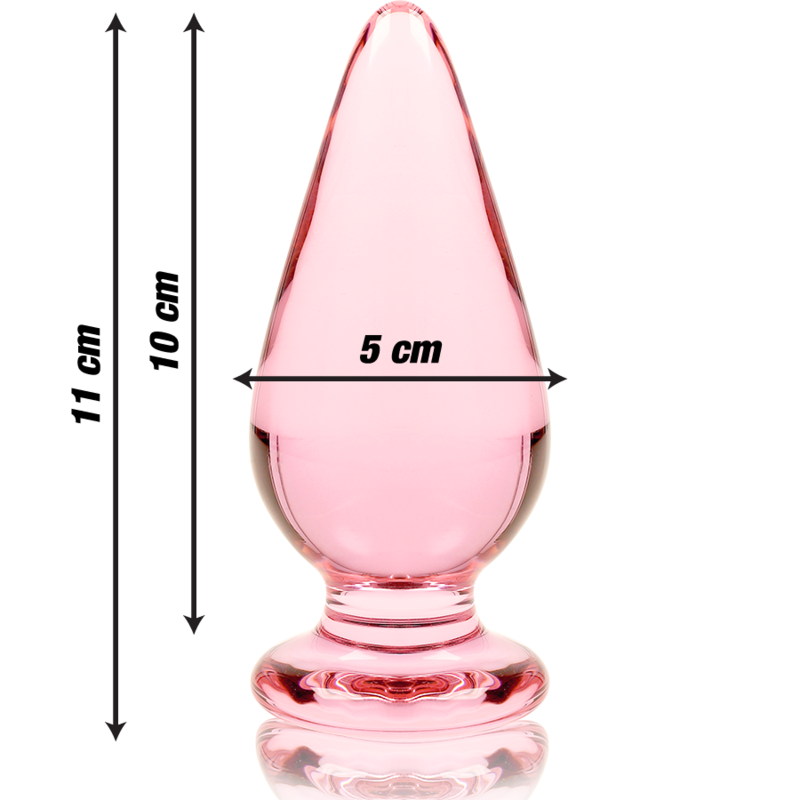NEBULA SERIES BY IBIZA - MODEL 4 AN*L PLUG BOROSILICATE GLASS PINK 11 CM -Ø- 5 CM