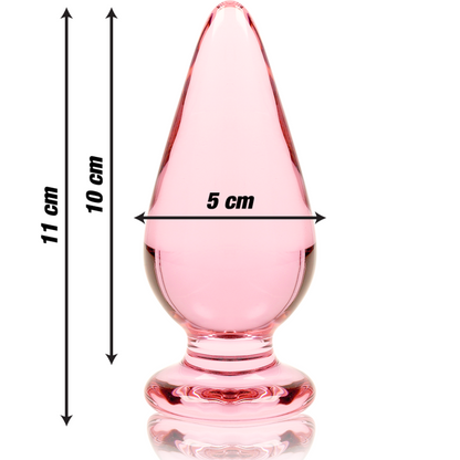 NEBULA SERIES BY IBIZA - MODEL 4 AN*L PLUG BOROSILICATE GLASS PINK 11 CM -Ø- 5 CM