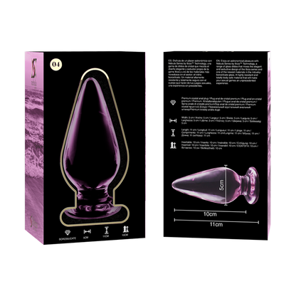 NEBULA SERIES BY IBIZA - MODEL 4 AN*L PLUG BOROSILICATE GLASS PINK 11 CM -Ø- 5 CM