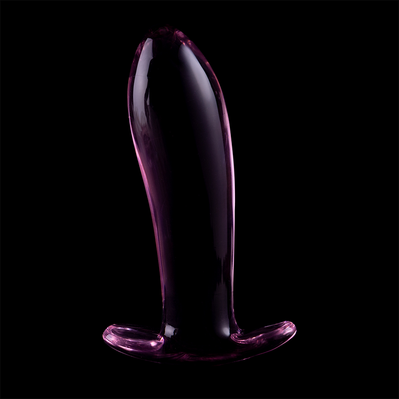 NEBULA SERIES BY IBIZA - MODELL 5 ANALPLUG BOROSILIKATGLAS ROSA 12.5 CM -O- 3.5 CM