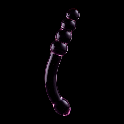 NEBULA SERIES BY IBIZA - MODEL 14 BOROSILICATE GLASS DILDO PINK 18.5 CM -O- 3 CM