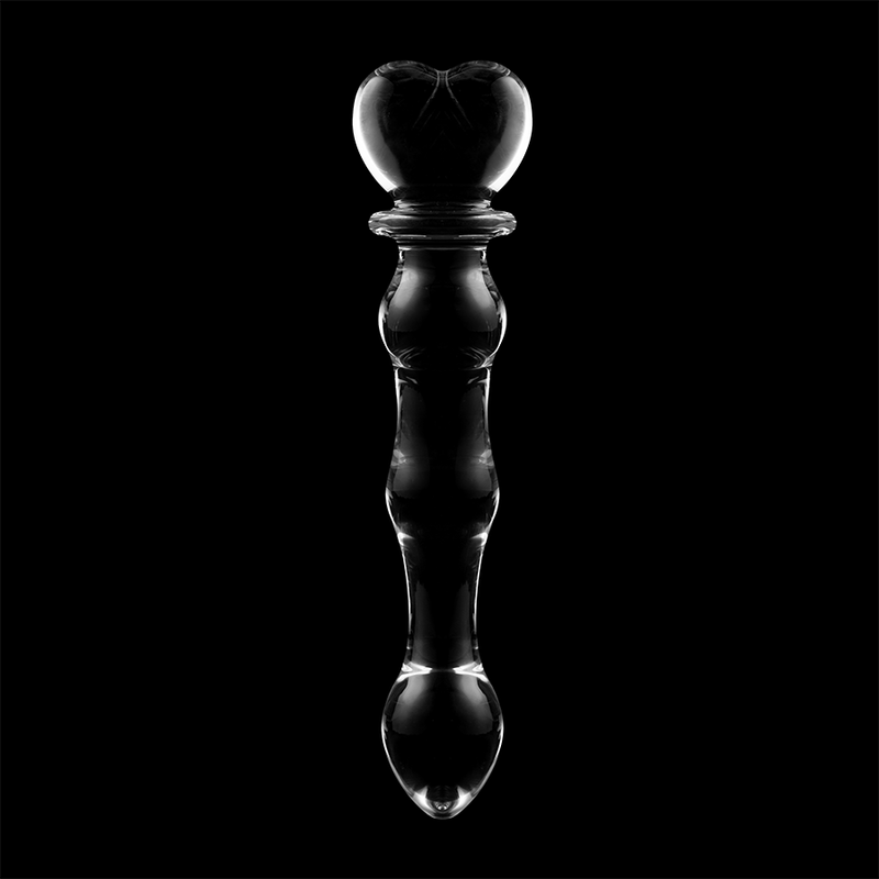 NEBULA SERIES BY IBIZA - MODEL 21 DILDO BOROSILICATE GLASS CLEAR 20.5 CM -Ø- 3.5 CM