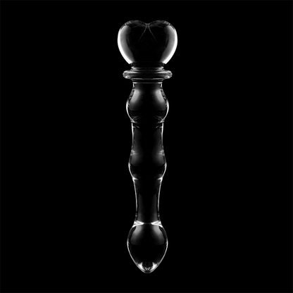 NEBULA SERIES BY IBIZA - MODEL 21 DILDO BOROSILICATE GLASS CLEAR 20.5 CM -Ø- 3.5 CM