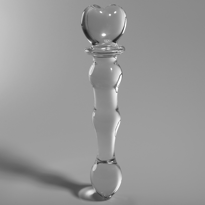 NEBULA SERIES BY IBIZA - MODEL 21 DILDO BOROSILICATE GLASS CLEAR 20.5 CM -Ø- 3.5 CM