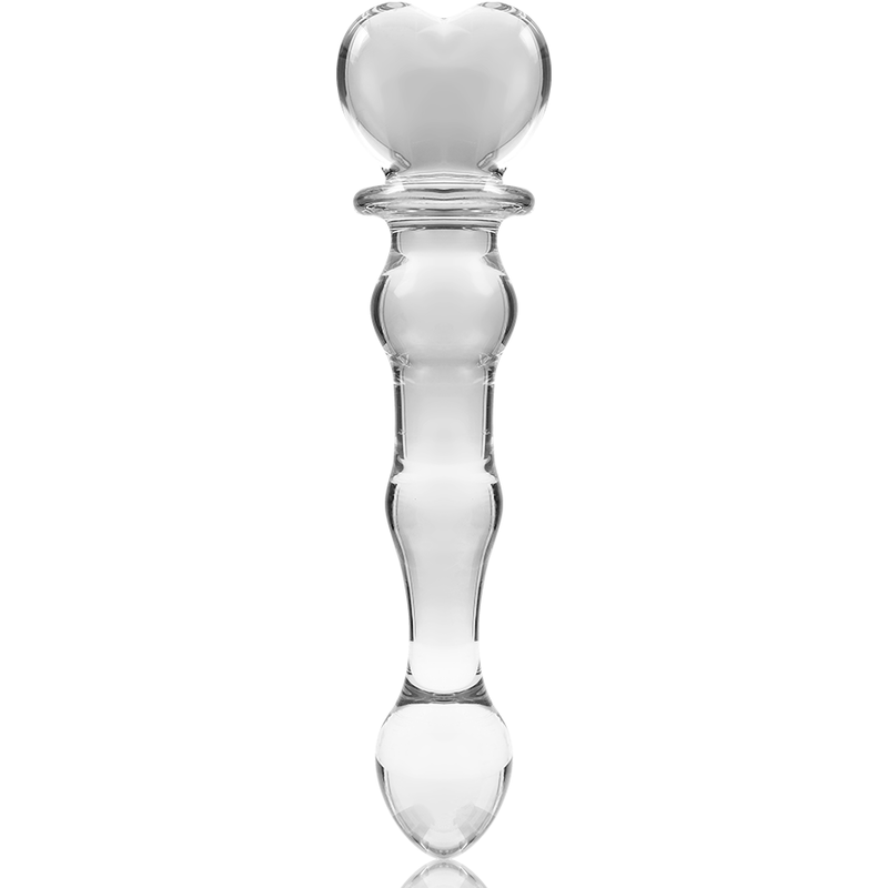 NEBULA SERIES BY IBIZA - MODEL 21 DILDO BOROSILICATE GLASS CLEAR 20.5 CM -Ø- 3.5 CM