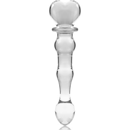 NEBULA SERIES BY IBIZA - MODEL 21 DILDO BOROSILICATE GLASS CLEAR 20.5 CM -Ø- 3.5 CM