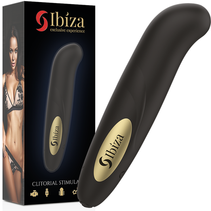 IBIZA - CLITORAL STIMULATOR USB CHARGER 10 VIBRATION MODES GOLDEN 13 X 2.9 CM