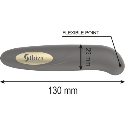 IBIZA - CLITORAL STIMULATOR USB CHARGER 10 VIBRATION MODES GOLDEN 13 X 2.9 CM