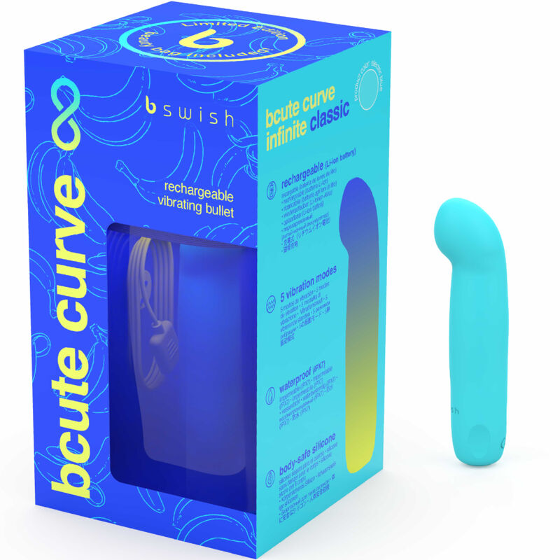 B SWISH - BCUTE CURVE INFINITE CLASSIC LIMITED EDITION BLUE SILICONE VIBRATOR