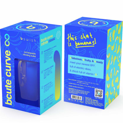 B SWISH - BCUTE CURVE INFINITE CLASSIC LIMITED EDITION BLUE SILICONE VIBRATOR