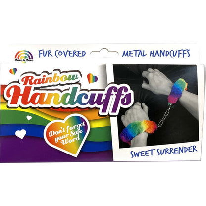SPENCER & FLEETWOOD - METAL HANDCUFFS RAINBOW LINED