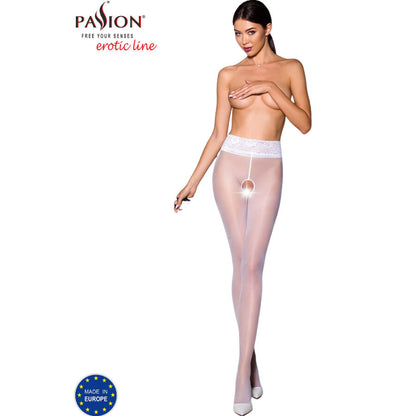 PASSION - TIOPEN 008 WHITE PANTYHOSE 1/2 30 DEN