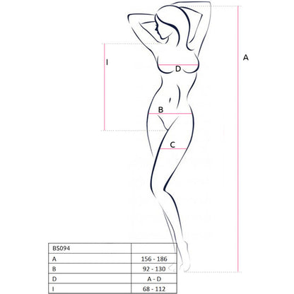 PASSION - BS094 ROTER BODYSTOCKING, EINE GRÖSSE
