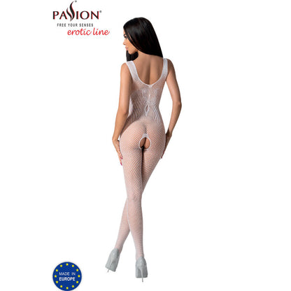 PASSION - BS098 WHITE BODYSTOCKING, ONE SIZE