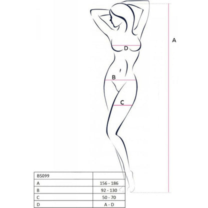 PASSION - BS099 RED BODYSTOCKING, ONE SIZE