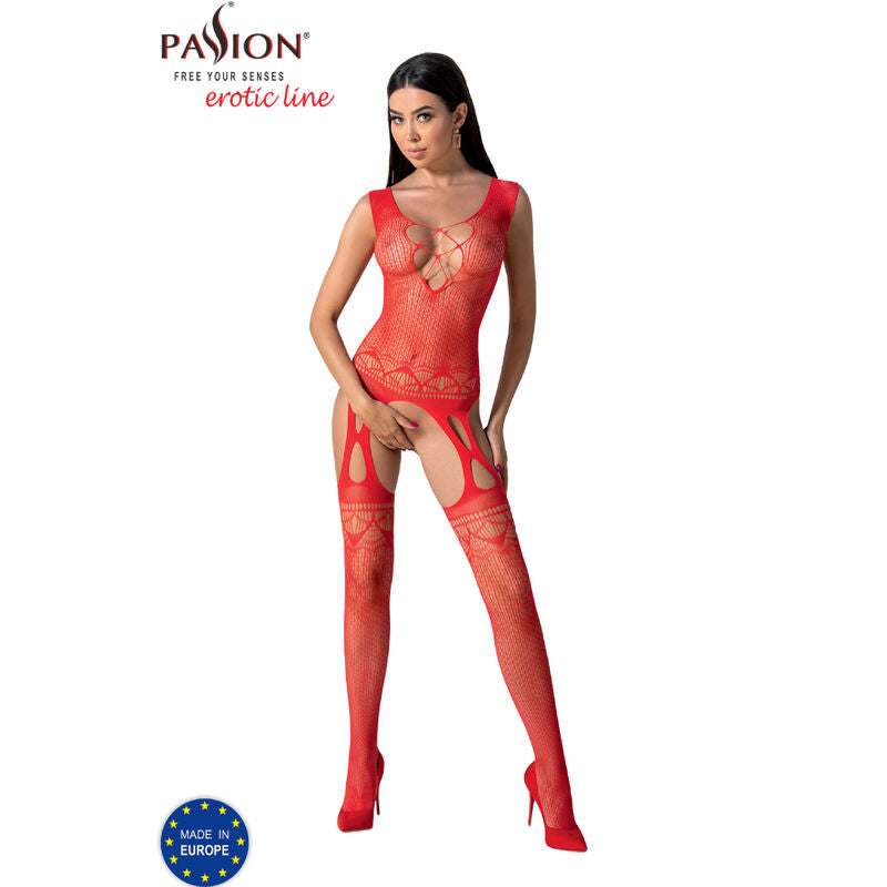 PASSION - BS099 RED BODYSTOCKING, ONE SIZE
