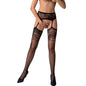 PASSION - S029 BLACK FISHNET STOCKINGS, ONE SIZE