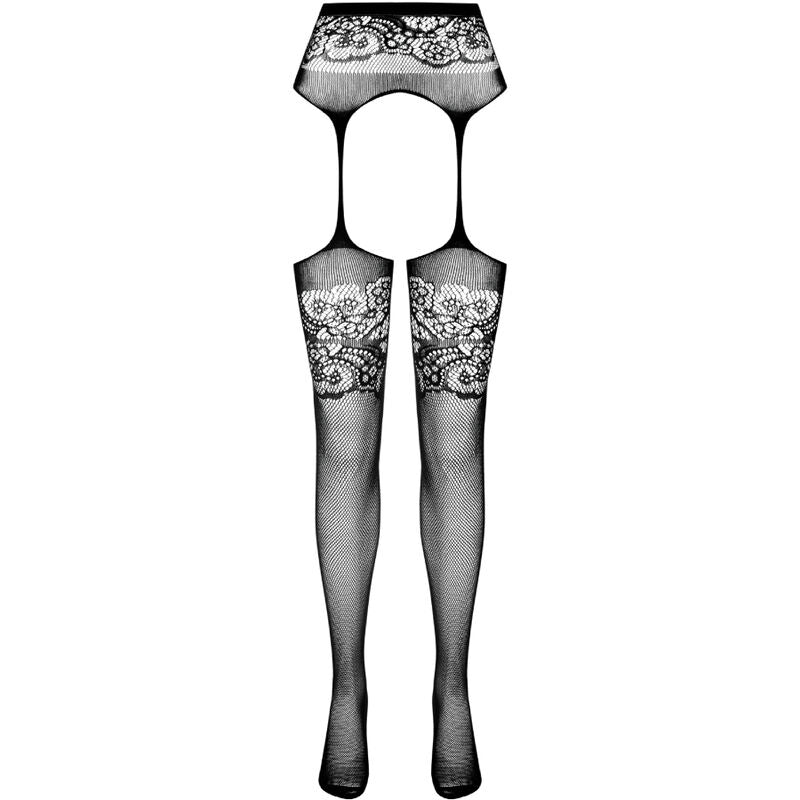 PASSION - S029 BLACK FISHNET STOCKINGS, ONE SIZE