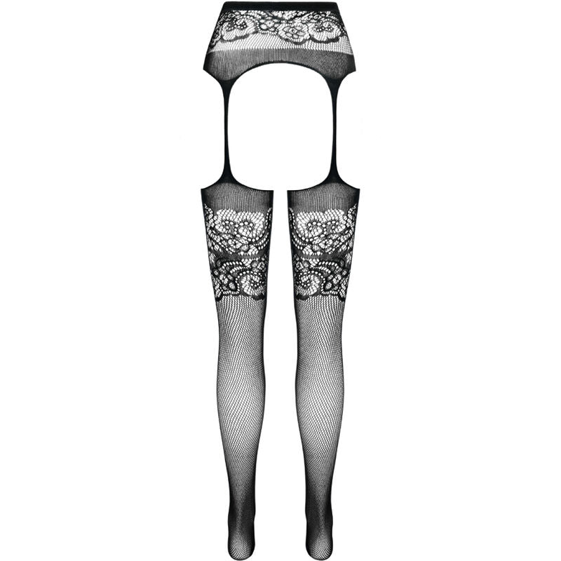 PASSION - S029 BLACK FISHNET STOCKINGS, ONE SIZE
