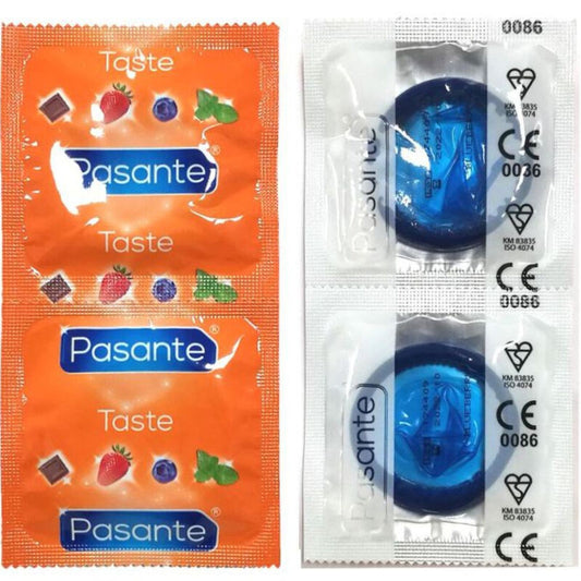 PASANTE - CONDOMS BLUEBERRY FLAVOUR POUCH 144 UNITS