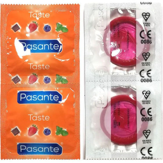 PASANTE - STRAWBERRY FLAVOURED CONDOMS POUCH 144 UNITS