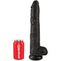 KING COCK - REALISTISCHER PENIS MIT EIER 30.5 CM SCHWARZ
