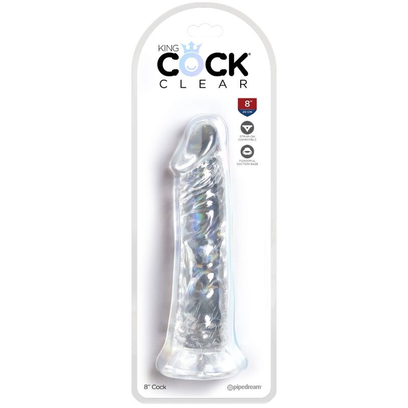 KING COCK - CLEAR REALISTIC PENIS 7.75 INCH TRANSPARENT