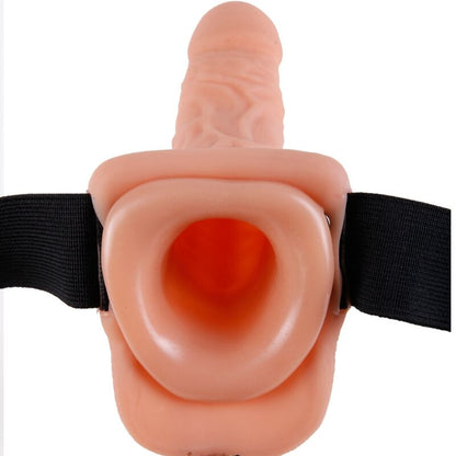 FETISH FANTASY SERIES - ADJUSTABLE STRAP-ON WITH REMOTE CONTROL, REALISTIC PENIS WITH TESTICLES 23 CM