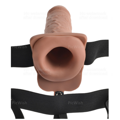 FETISH FANTASY SERIES - ADJUSTABLE HARNESS REALISTIC PENIS WITH RECHARGEABLE BALLS AND VIBRATOR 7 INCH