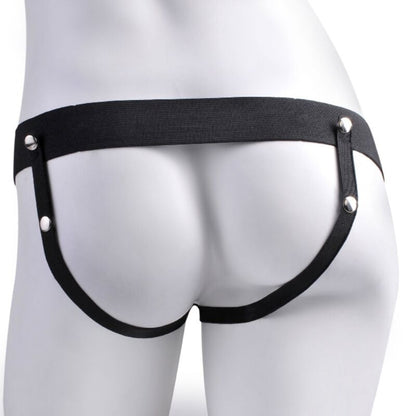 FETISH FANTASY SERIES - ADJUSTABLE HARNESS REALISTIC PENIS WITH RECHARGEABLE BALLS AND VIBRATOR 7 INCH