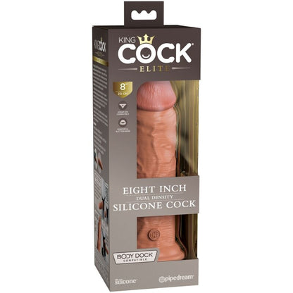 KING COCK - ELITE REALISTIC SILICONE DILDO 8 INCH CARAMEL