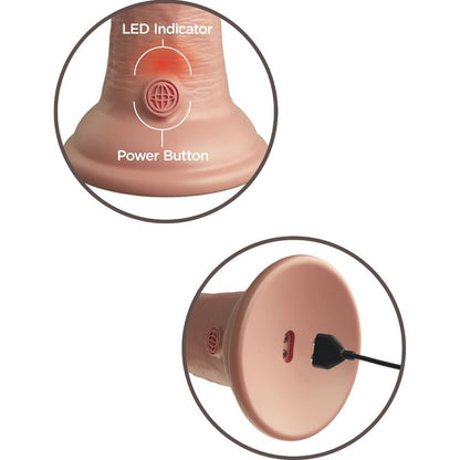 KING COCK - ELITE REALISTIC DILDO WITH VIBRATION AND SILICONE 20.3 CM