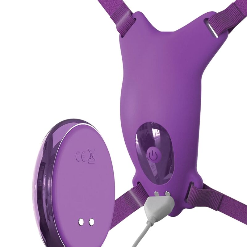 FANTASY FOR HER - VIBRATING BUTTERFLY HARNESS, RECHARGEABLE & WIRELESS REMOTE