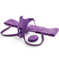 FANTASY FOR HER - G-SPOT BUTTERFLY HARNESS WITH VIBRATOR, RECHARGEABLE AND PURPLE REMOTE CONTROL
