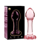 NEBULA SERIES BY IBIZA - MODEL 2 ANAL PLUG BOROSILICATE GLASS PINK 11 CM -Ø- 3.5 CM