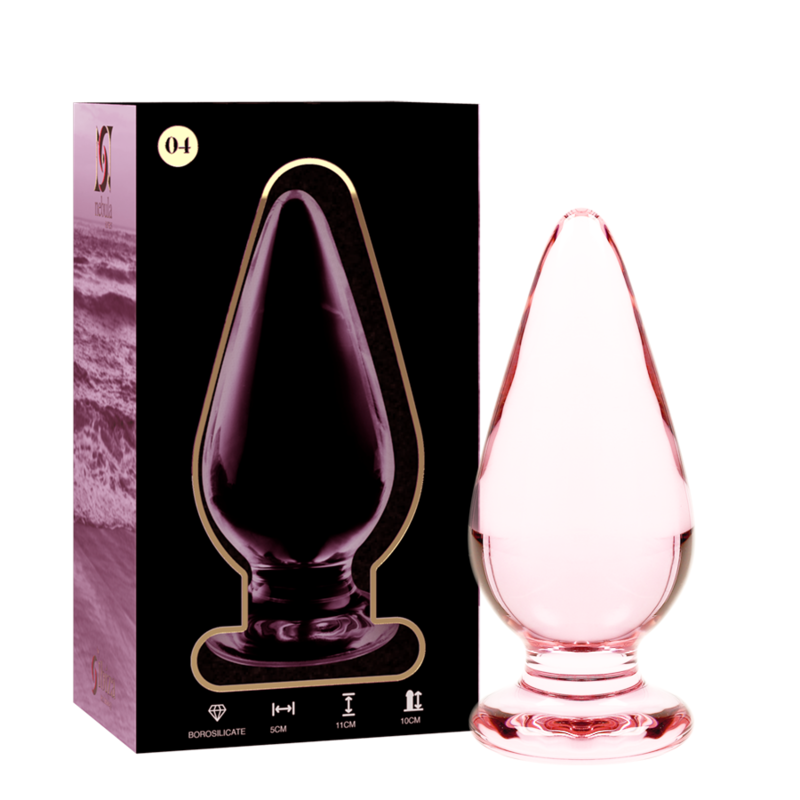 NEBULA SERIES BY IBIZA - MODEL 4 AN*L PLUG BOROSILICATE GLASS PINK 11 CM -Ø- 5 CM