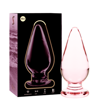NEBULA SERIES BY IBIZA - MODEL 4 AN*L PLUG BOROSILICATE GLASS PINK 11 CM -Ø- 5 CM