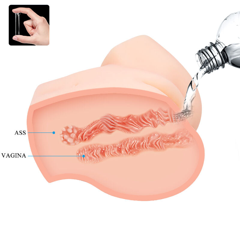 CRAZY BULL - REALISTIC VAGINA AND ANUS DOUBLE VIBRATOR