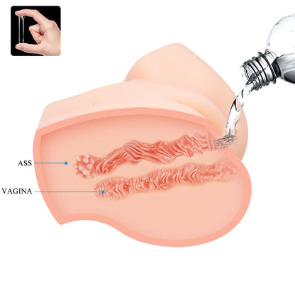 CRAZY BULL - REALISTIC VAGINA AND ANUS DOUBLE VIBRATOR