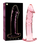 NEBULA SERIES BY IBIZA - MODEL 19 DILDO BOROSILICATE GLASS PINK 18.5 CM -O- 4 CM