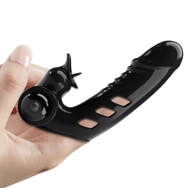 PRETTY LOVE - CORBIN BLACK VIBRATOR FINGER SLEEVE