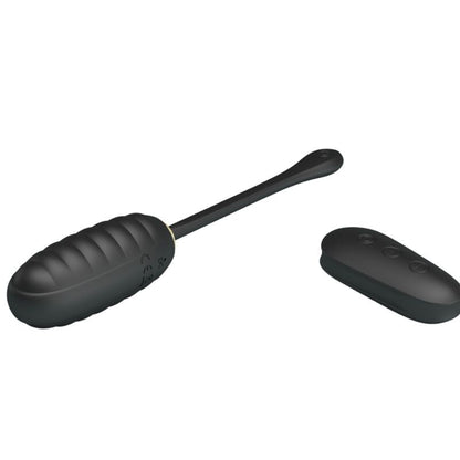 PRETTY LOVE - DOREEN LUXURY RECHARGEABLE VIBRATING EGG BLACK WITH REMOTE CONTROL