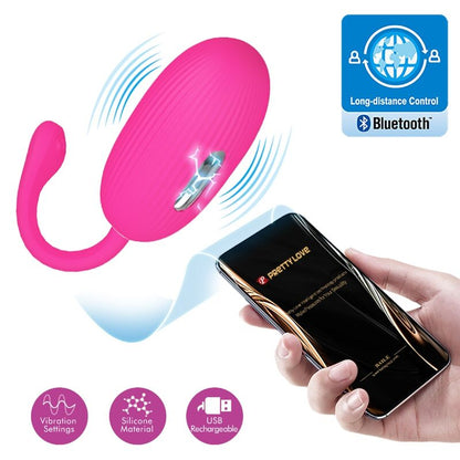 PRETTY LOVE - DOREEN RECHARGEABLE VIBRATING EGG MAGENTA WITH REMOTE CONTROL