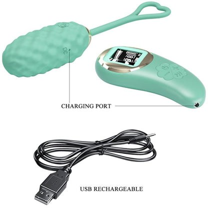 PRETTY LOVE - VIVIAN GREEN VIBRATING EGG WITH REMOTE CONTROL