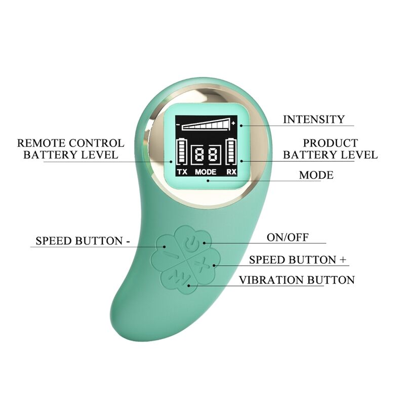 PRETTY LOVE - VIVIAN GREEN VIBRATING EGG WITH REMOTE CONTROL